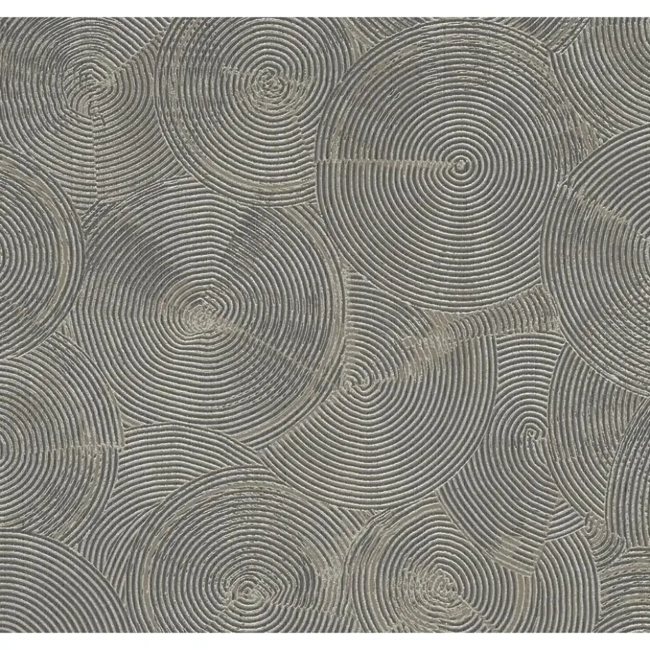 Livingwalls behang 3D-motief donkergrijs en goud - 53 x 1005 cm