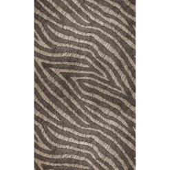 Livingwalls fotobehang zebra print bruin en beige - 159 x 280 cm