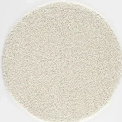 Loca Shaggy Rond Vloerkleed Hoogpolig Creme - 150 CM Ø