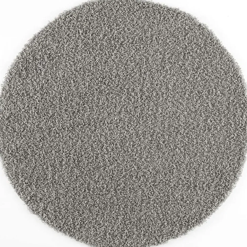 Loca Shaggy Rond Vloerkleed Hoogpolig Grijs - 200 CM Ø