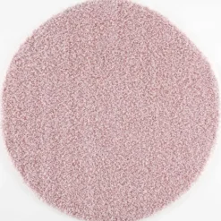 Loca Shaggy Rond Vloerkleed Hoogpolig Roze - 200 CM Ø
