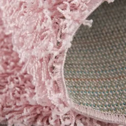 Loca Shaggy Rond Vloerkleed Hoogpolig Roze - 200 CM Ø