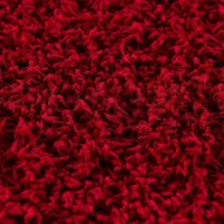 Loca Shaggy Rond Vloerkleed Hoogpolig Rood - 200 CM Ø