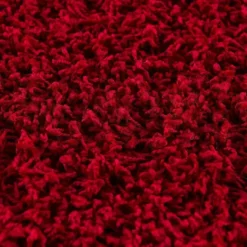 Loca Shaggy Rond Vloerkleed Hoogpolig Rood - 200 CM Ø