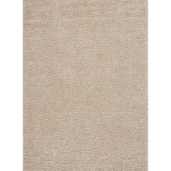 Loca Shaggy Vierkant Vloerkleed Hoogpolig Beige - 200x200 CM