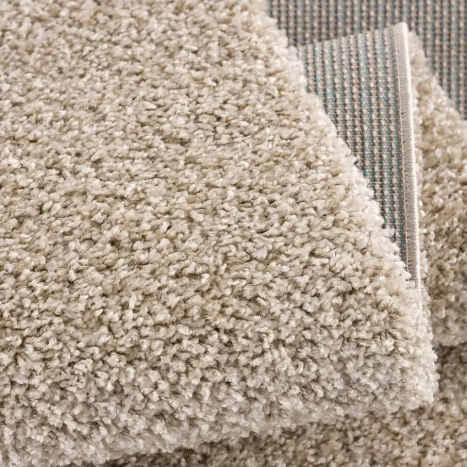 Loca Shaggy Vierkant Vloerkleed Hoogpolig Beige - 300x300 CM