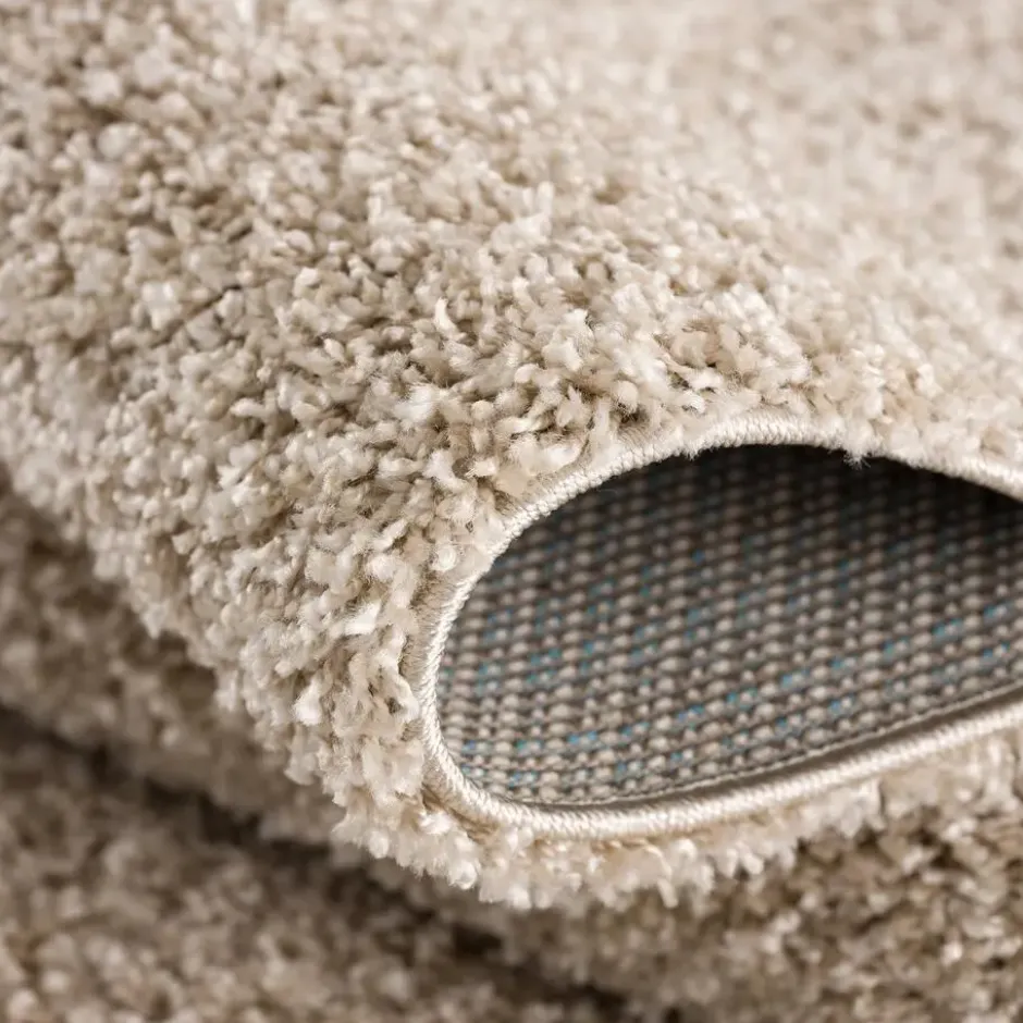 Loca Shaggy Vierkant Vloerkleed Hoogpolig Beige - 300x300 CM