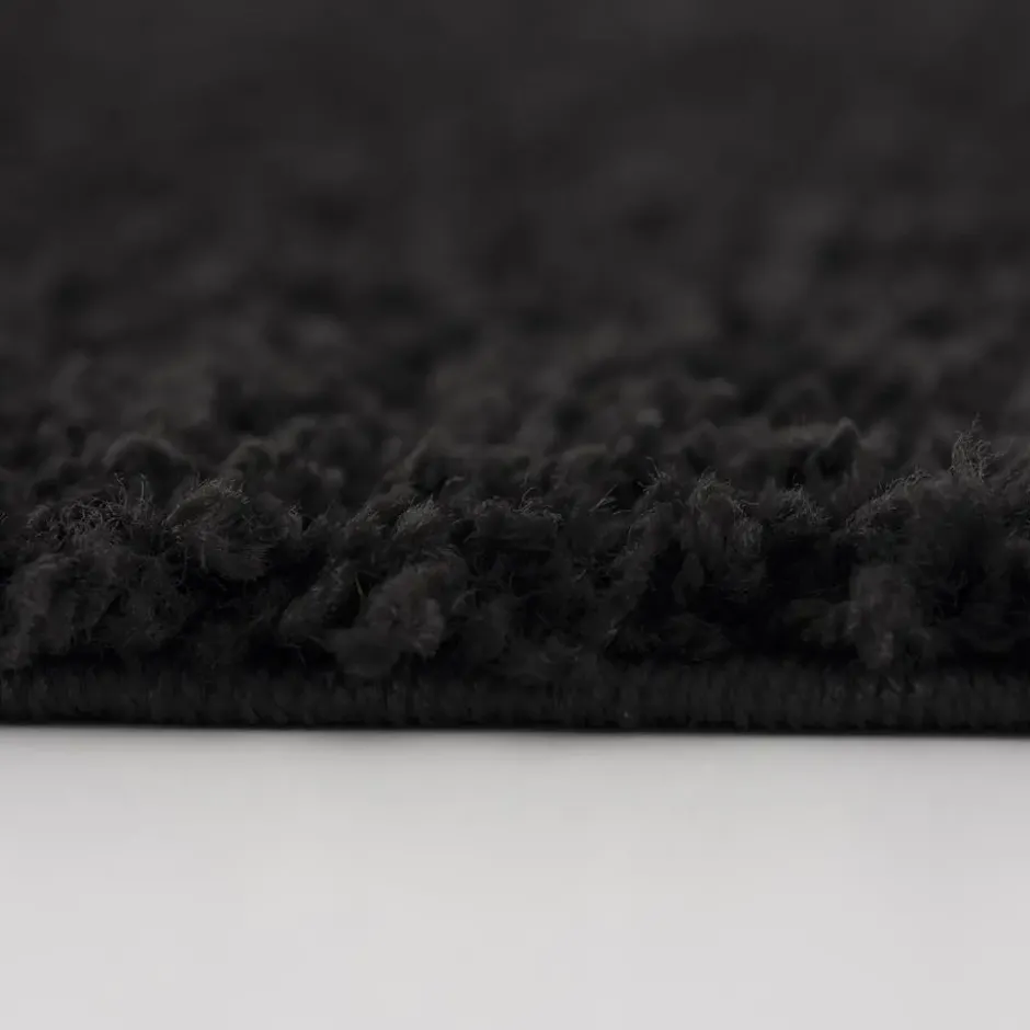 Loca Shaggy Vloerkleed Hoogpolig Zwart - 200x290 CM