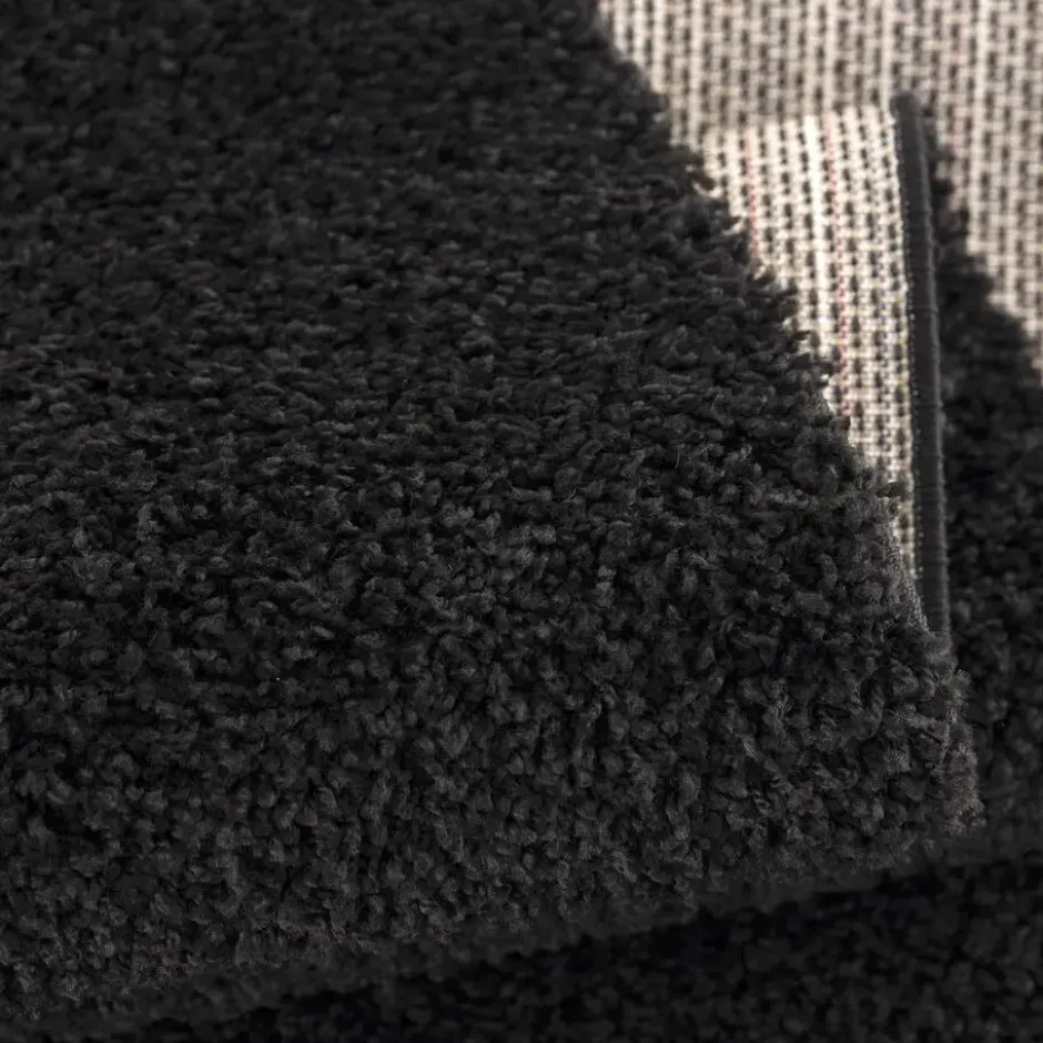 Loca Shaggy Vloerkleed Hoogpolig Zwart - 200x290 CM
