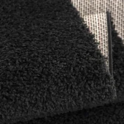 Loca Shaggy Vloerkleed Hoogpolig Zwart - 160x230 CM
