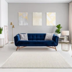 Loca Shaggy Vloerkleed Hoogpolig Creme - 140x200 CM