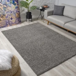 Loca Shaggy Vloerkleed Hoogpolig Grijs - 160x230 CM