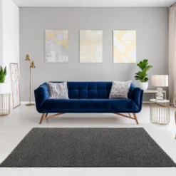 Loca Shaggy Vloerkleed Hoogpolig Grijs - 300x400 CM