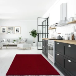 Loca Shaggy Vloerkleed Hoogpolig Rood - 200x290 CM