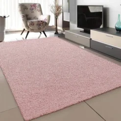 Loca Shaggy Vloerkleed Hoogpolig Roze - 120x170 CM