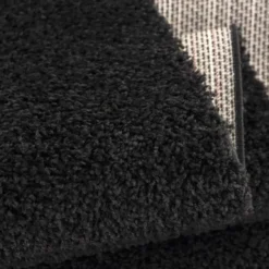 Loca Shaggy Vloerkleed Hoogpolig Zwart - 240x340 CM