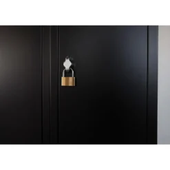 Lockerkast Zwart - 90x185 cm - 6 lockers