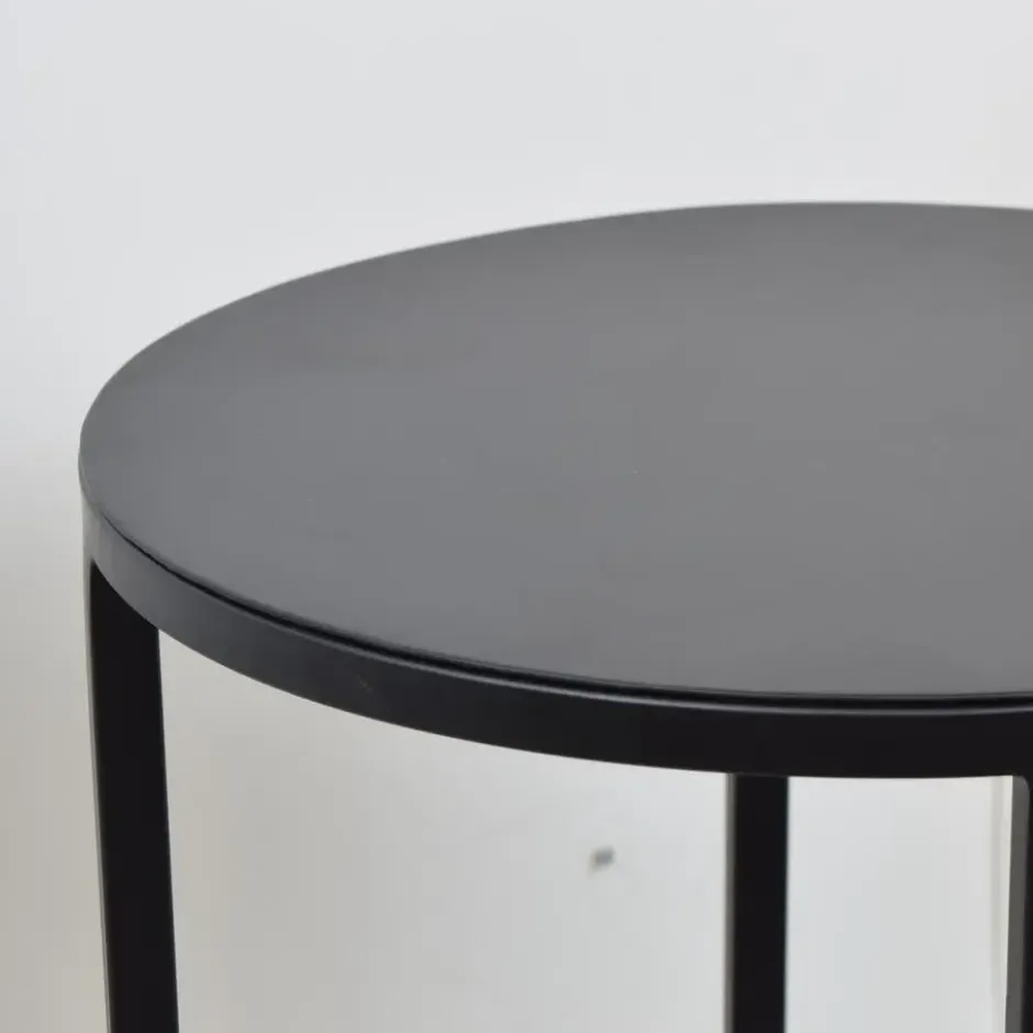 LOFT42 Beau bijzettafel - Rond - Zwart - Metaal