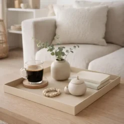LOFT42 Brew Metalen Dienblad – Beige – 40x40