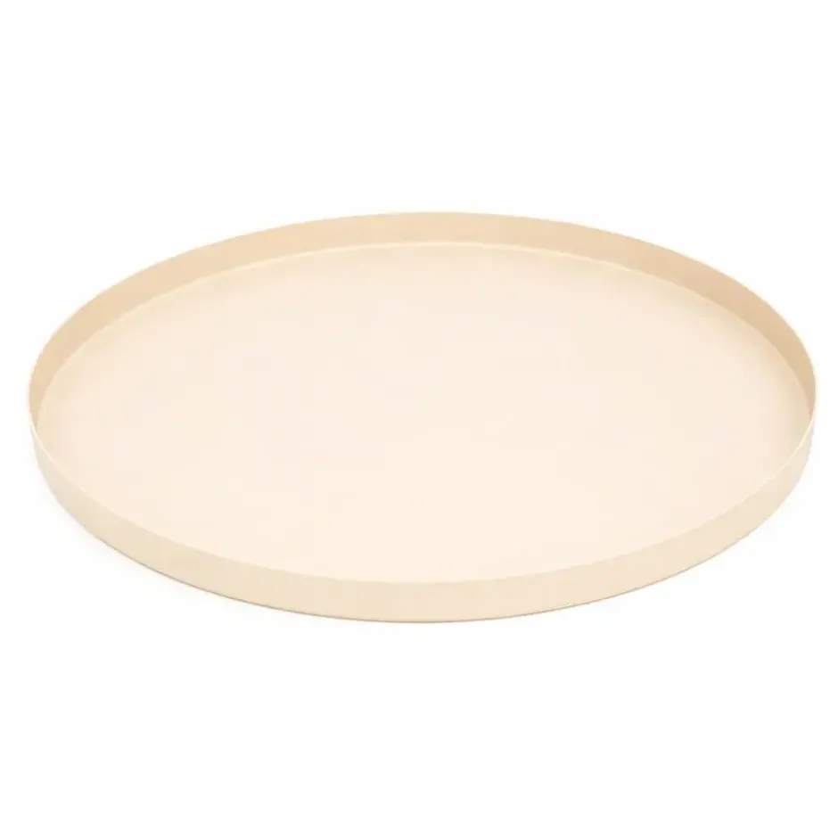 LOFT42 Brew Metalen rond Dienblad – Beige – 60x60