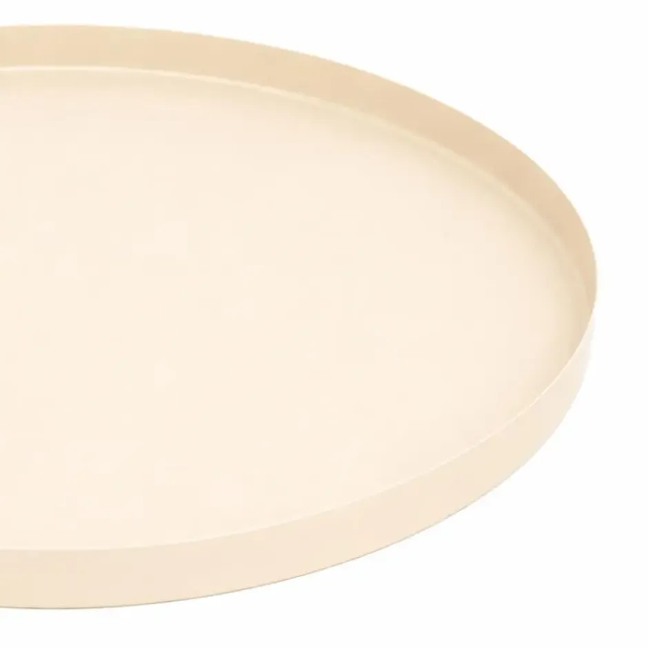 LOFT42 Brew Metalen rond Dienblad – Beige – 60x60
