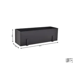 LOFT42 Flora Wand Plantenbak Large - Opbergbox - Metaal - Mat Zwart