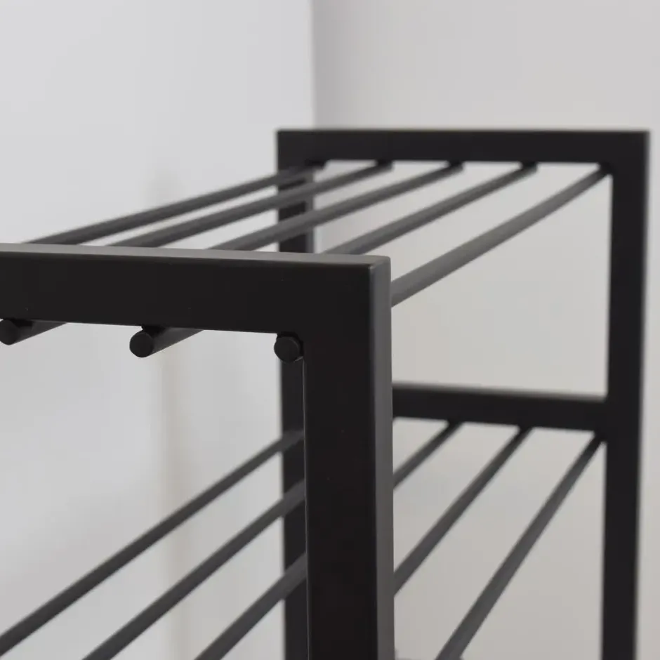 LOFT42 Hall Dubbel schoenenrek - Metaal - Zwart