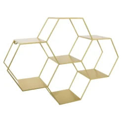 LOFT42 Hexagon Wandrek Zeshoekig - Goud - 57x80x20