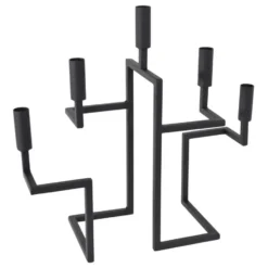 LOFT42 Hook Kandelaar - 5 Kaarsen - Metaal - Mat Zwart - 44x42x16