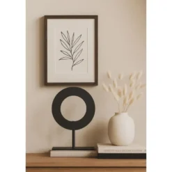 LOFT42 Joris Ornament op voet - Zwart Metaal Ø25cm