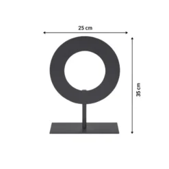 LOFT42 Joris Ornament op voet - Zwart Metaal Ø25cm