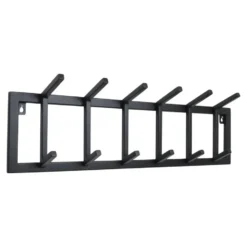LOFT42 Kapstok Jaimy Single - Zwart – Metaal – 6 dubbele haken - 80x24x12