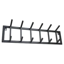 LOFT42 Kapstok Jaimy Single - Zwart – Metaal – 6 dubbele haken - 80x24x12