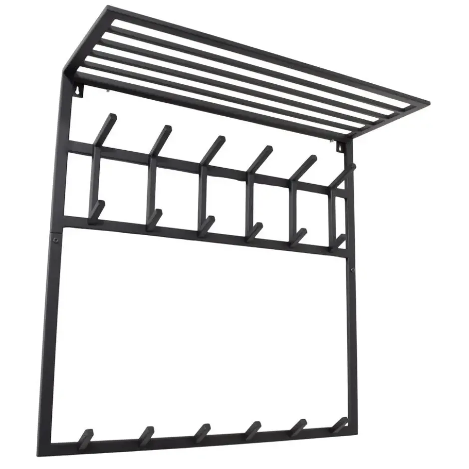 LOFT42 Kapstok Jaimy - Zwart – Metaal – 6 dubbele haken - 80x80x30