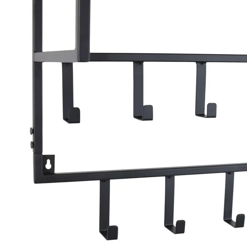 LOFT42 Petri XL Kapstok - 15 haken - Metaal - Zwart - 100x105x30