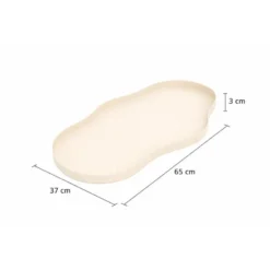 LOFT42 Serva Metalen Dienblad – Beige – 65x37