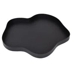 LOFT42 Serva Organisch Metalen Dienblad – Zwart – Ø40 cm
