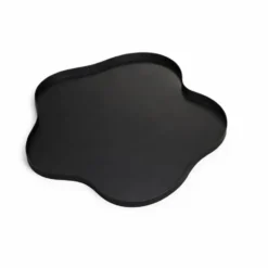 LOFT42 Serva Organisch Metalen Dienblad – Zwart – Ø60 cm