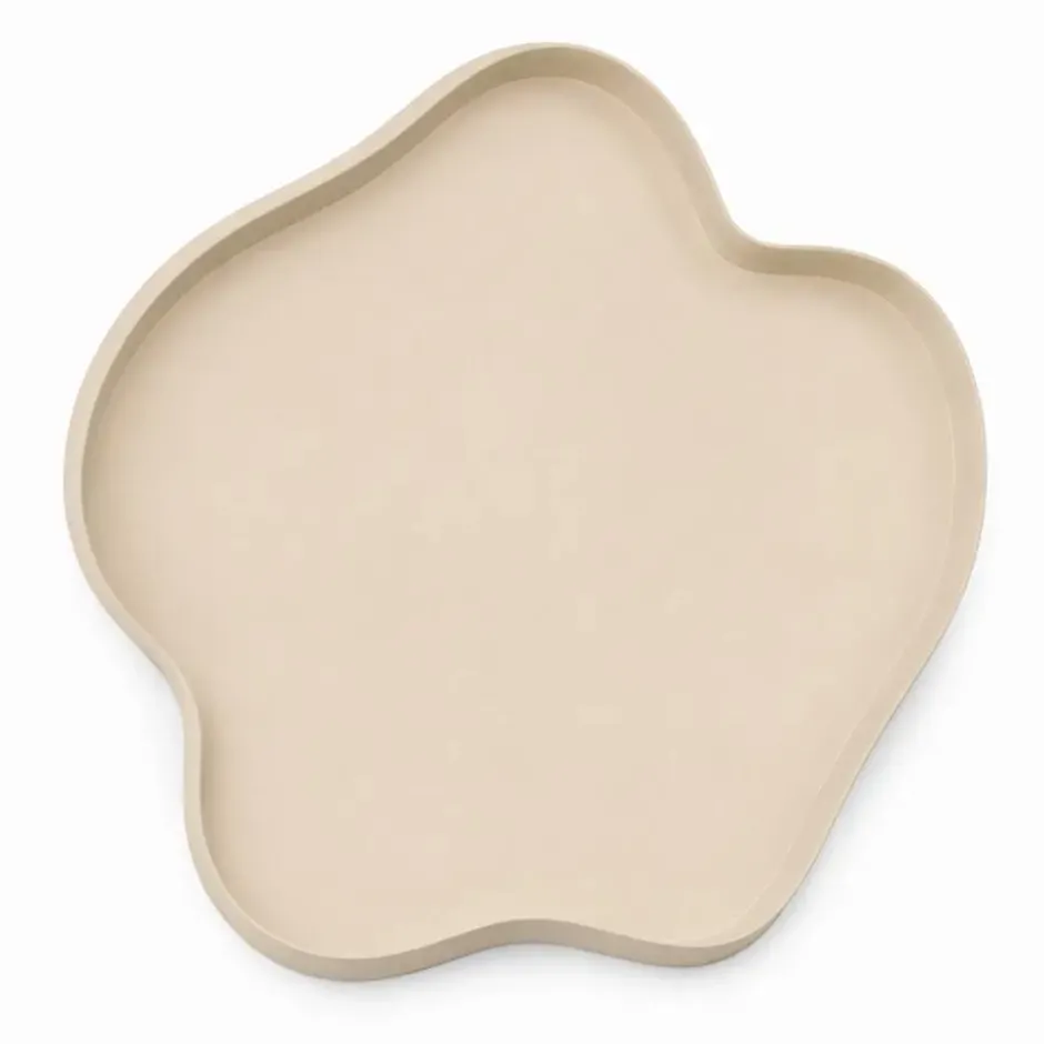 LOFT42 Serva Organisch Metalen Dienblad – Beige – Ø40 cm