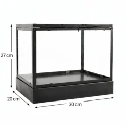 LOFT42 Showy Glazen Display Box Zwart - Metaal - (27x30x20)