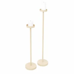 LOFT42 Vloerkandelaar Set Eve Rond - Beige metaal
