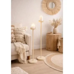 LOFT42 Vloerkandelaar Set Eve Rond - Beige metaal