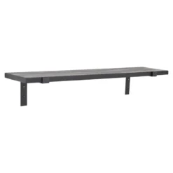 LOFT42 Wally Wandplank Zwart Mangohout - Industrieel - 70x16x1,6