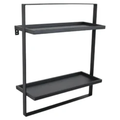 LOFT42 Wandrek Dymo - Zwart – Metaal – 60x50x15