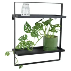 LOFT42 Wandrek Dymo - Zwart – Metaal – 60x50x15