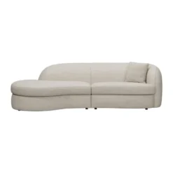Loungebank Enzio links - stof Wandy - champagne