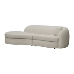 Loungebank Enzio links - stof Wandy - champagne