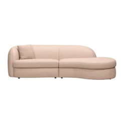 Loungebank Enzio rechts - stof Wales - taupe