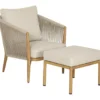 Loungestoel Bandol met voetenbankje - beige