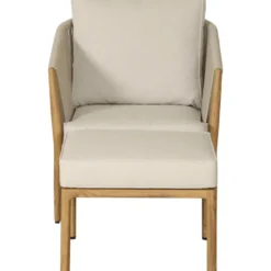 Loungestoel Bandol met voetenbankje - beige